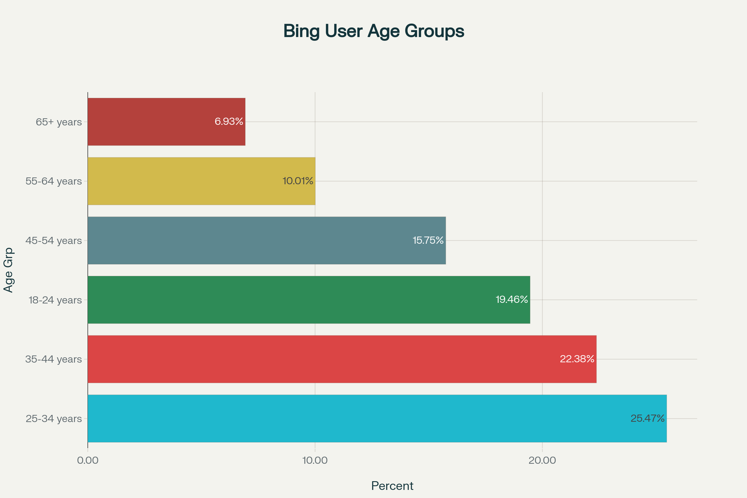 Bing User Demographics by Age Group