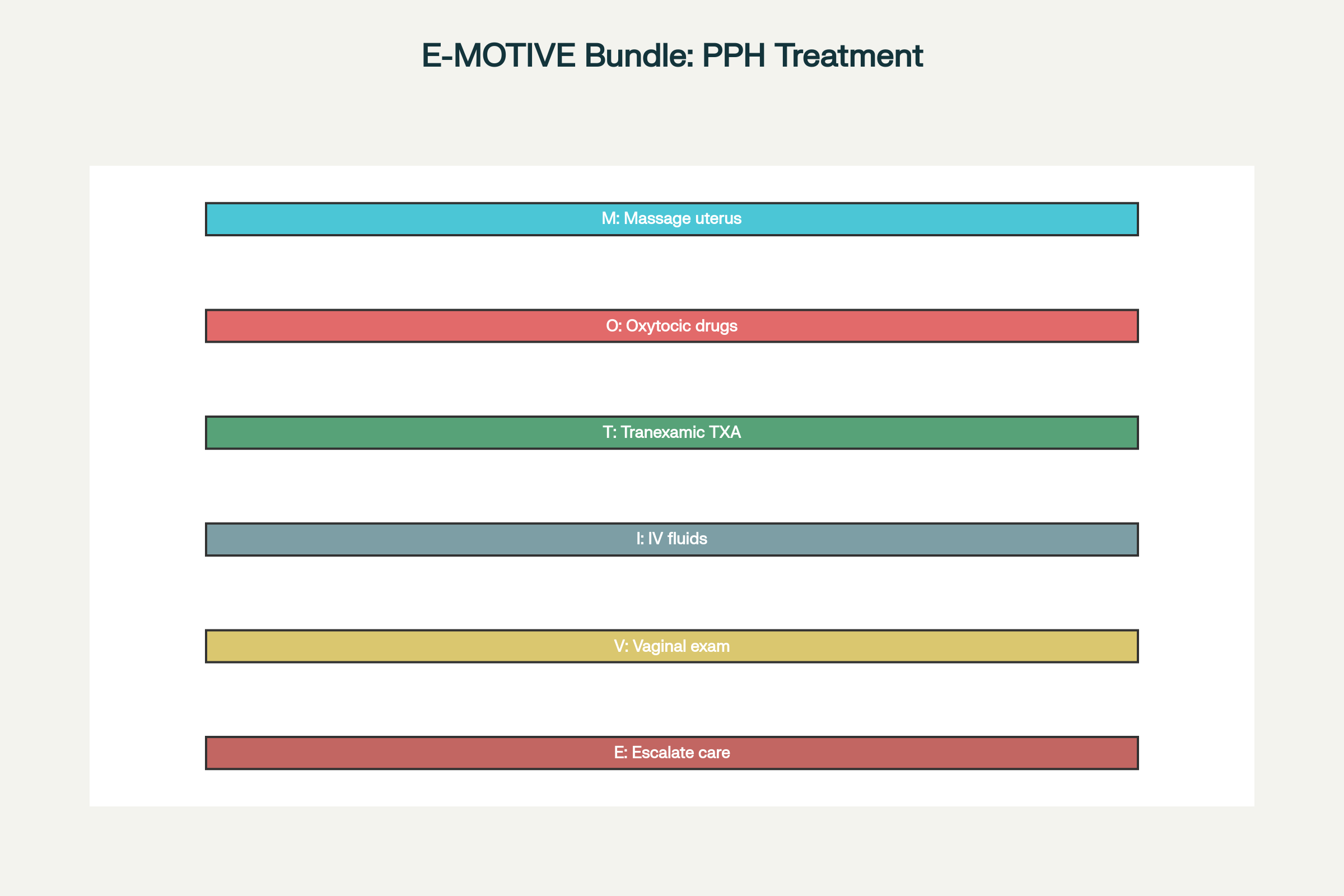 E-MOTIVE Bundle: Six-Step Protocol for Postpartum Hemorrhage Treatment