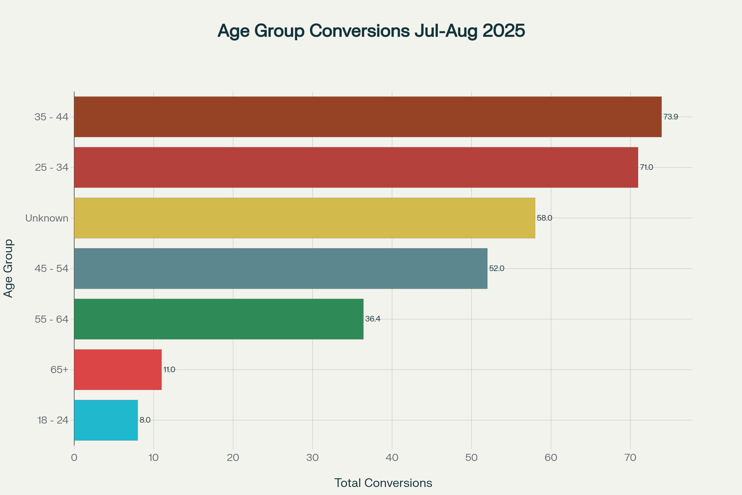 Age group conversion performance
