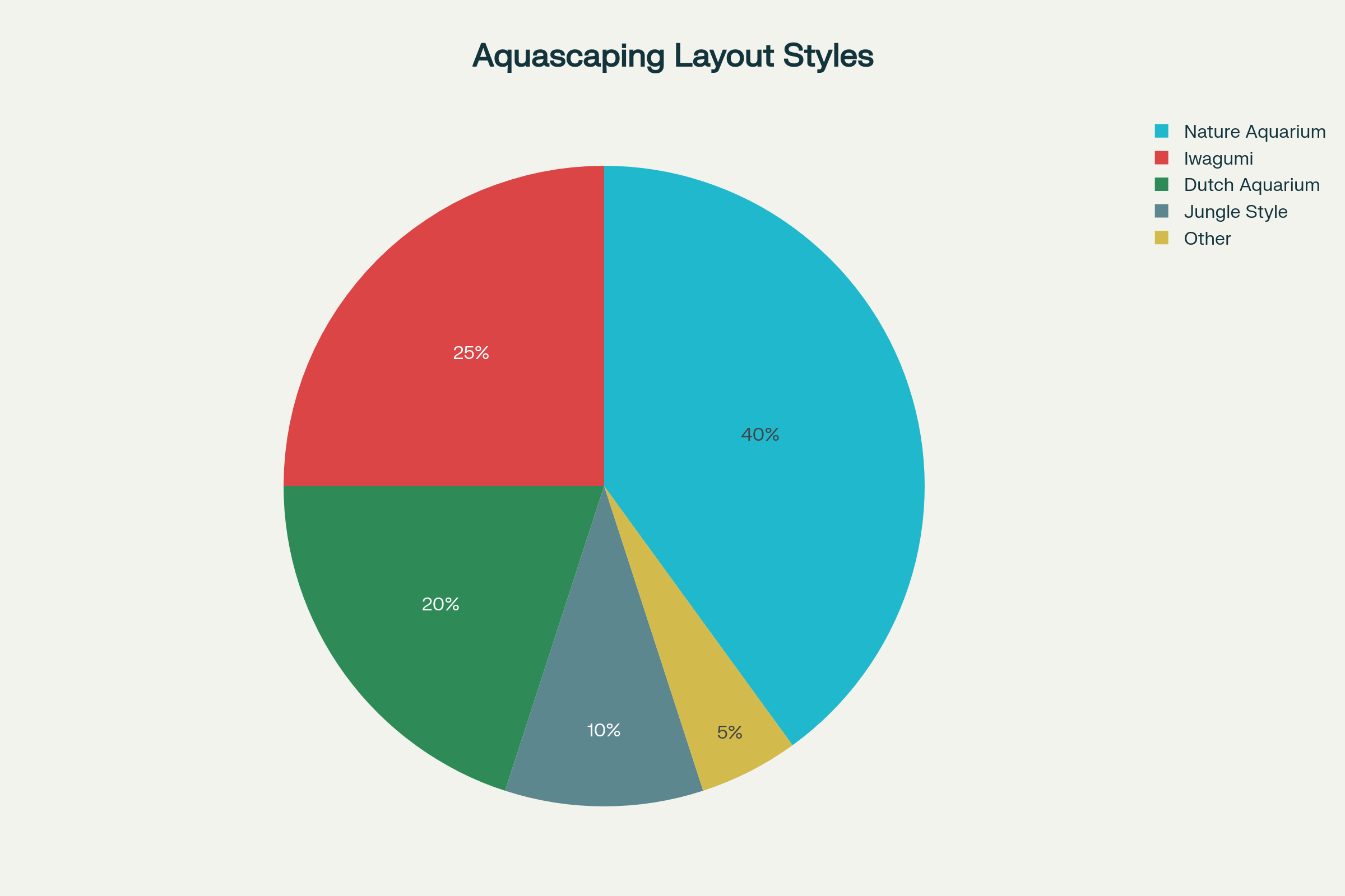 Popular Aquascaping Natural Layout Styles Distribution