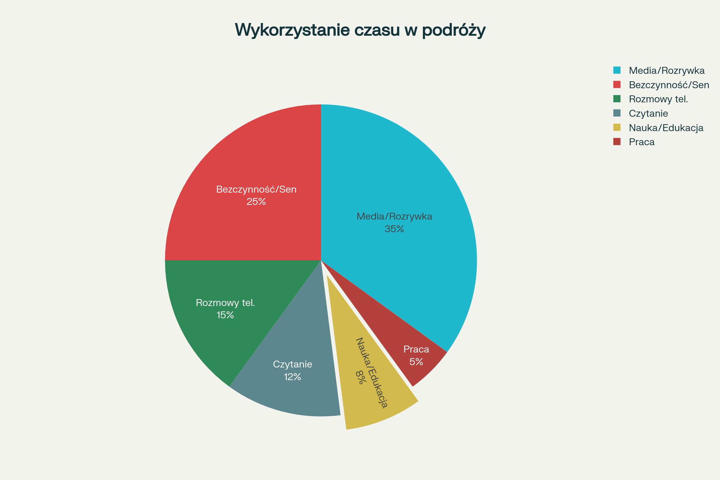 Obecny sposób wykorzystania czasu podczas podróży przez Polaków