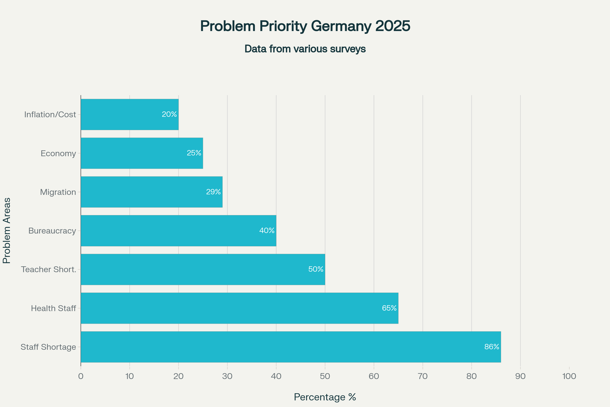 Die größten Herausforderungen Deutschlands 2025 nach verschiedenen Umfragen